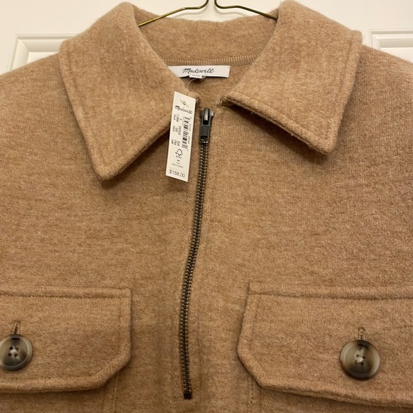 NWT Madewell Solid Ginkgo Half-Zip Sweater Coat - Picture 4 of 4